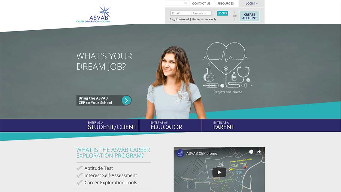ASVAB Career Exploration Program website